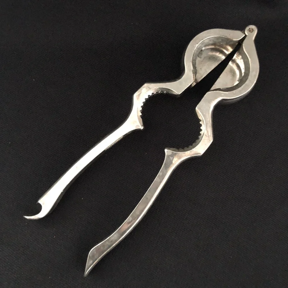 Vintage Polished Metal Nutcracker - Bottle Opener Combo Tool - West Germany